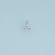 Three Round Crystal Pendant,14K Gold Silver Sparkling Trio Stone Charm DIY Charm for Necklace Bracelet Making