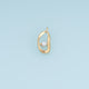 Open Oval Pearl Pendant,14K Gold Sculptural Geometric Pearl Charm DIY Charm for Necklace Bracelet Making