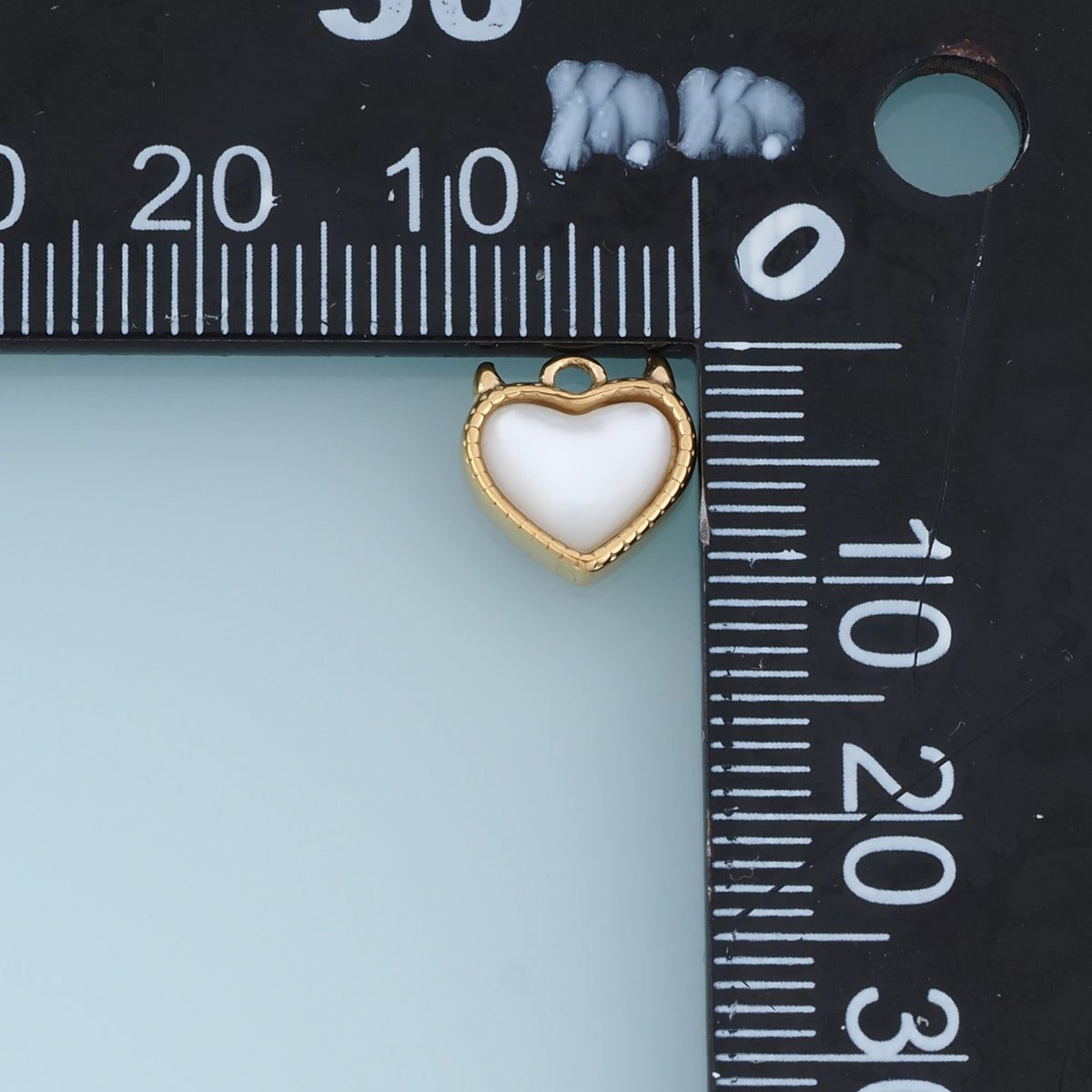 White Heart Pendant,14K Gold Mother of Pearl Style Heart Charm DIY Charm for Necklace Bracelet Making