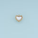 White Heart Pendant,14K Gold Mother of Pearl Style Heart Charm DIY Charm for Necklace Bracelet Making