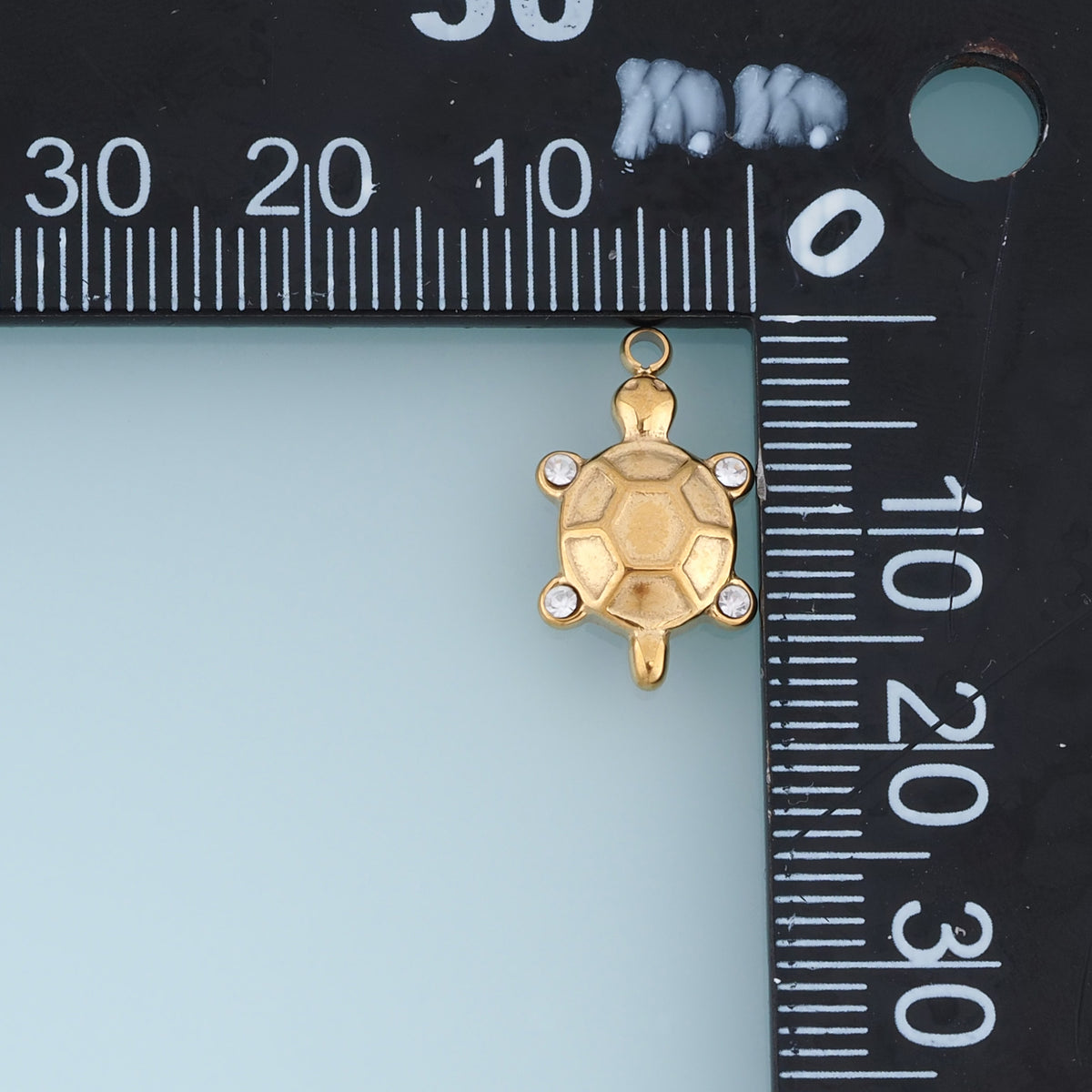Turtle Shell Pendant,14K Gold Crystal Sea Turtle Charm DIY Charm for Necklace Bracelet Making