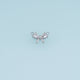 Crystal Bow Connector,14K Gold Silver Dainty Ribbon Charm DIY Connector for Necklace Bracelet Making
