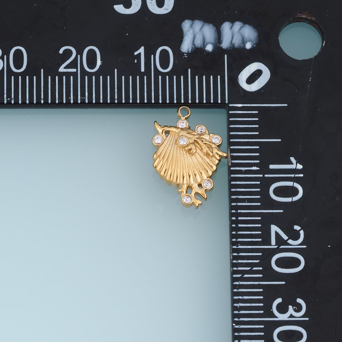 Scallop Shell Crystal Pendant,14K Gold Silver Ocean Seashell Charm DIY Charm for Necklace Bracelet Making