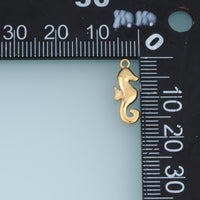 Seahorse Pendant,14K Gold Silver Ocean Animal Charm DIY Charm for Necklace Bracelet Making