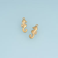 Seahorse Pendant,14K Gold Silver Ocean Animal Charm DIY Charm for Necklace Bracelet Making