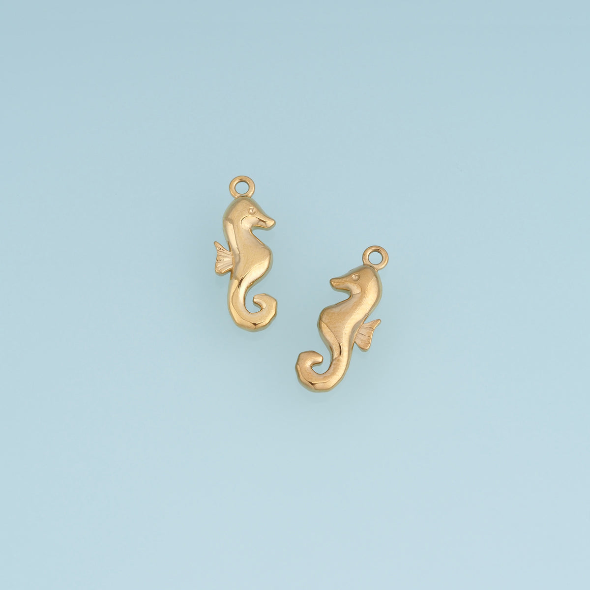 Seahorse Pendant,14K Gold Silver Ocean Animal Charm DIY Charm for Necklace Bracelet Making