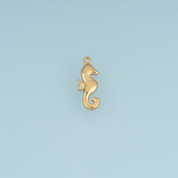 Seahorse Pendant,14K Gold Silver Ocean Animal Charm DIY Charm for Necklace Bracelet Making