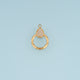 Teardrop Crystal Circle Pendant,14K Gold Silver Open Ring Geometric Charm DIY Charm for Necklace Bracelet Making