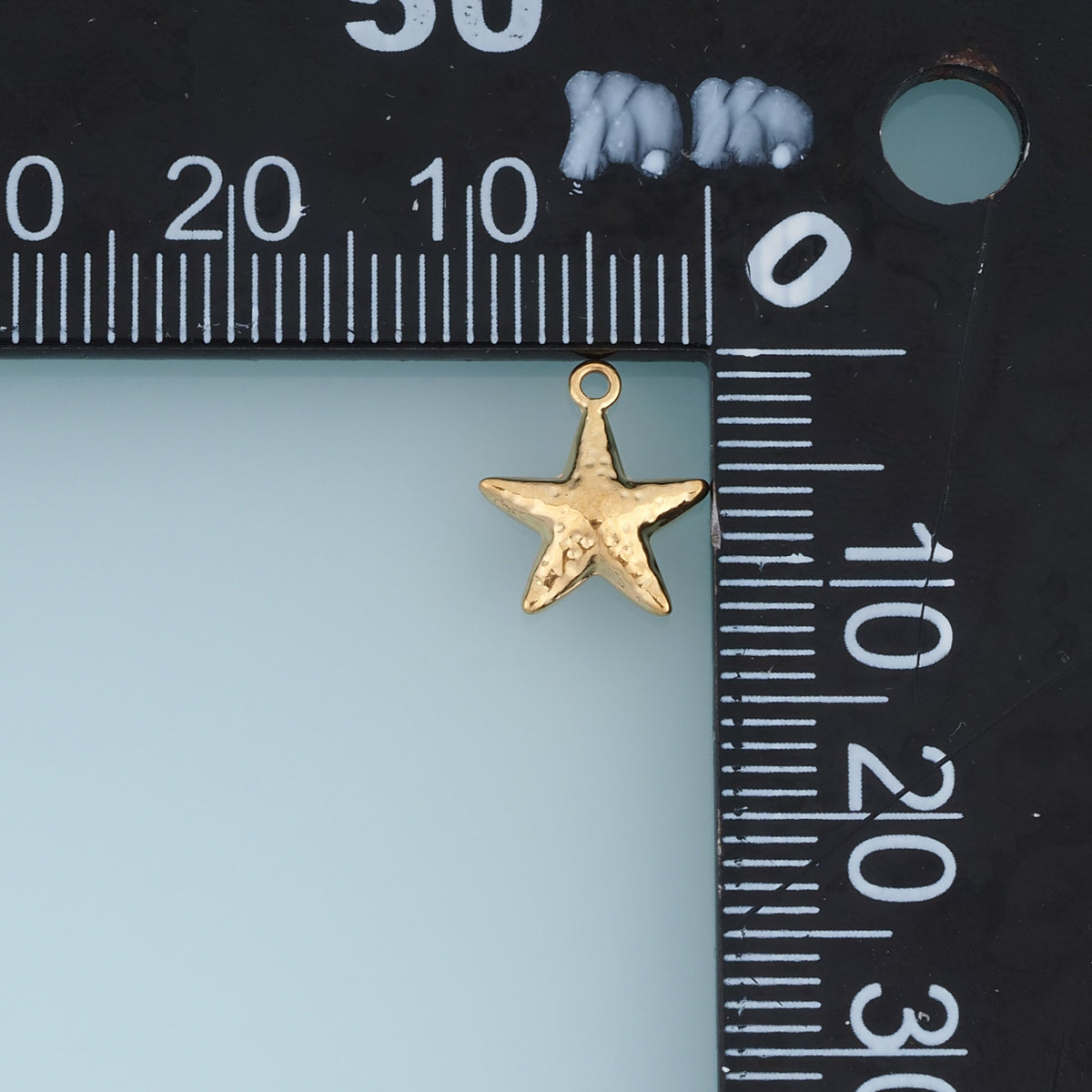 Textured Starfish Pendant,14K Gold Silver Ocean Starfish Charm DIY Charm for Necklace Bracelet Making