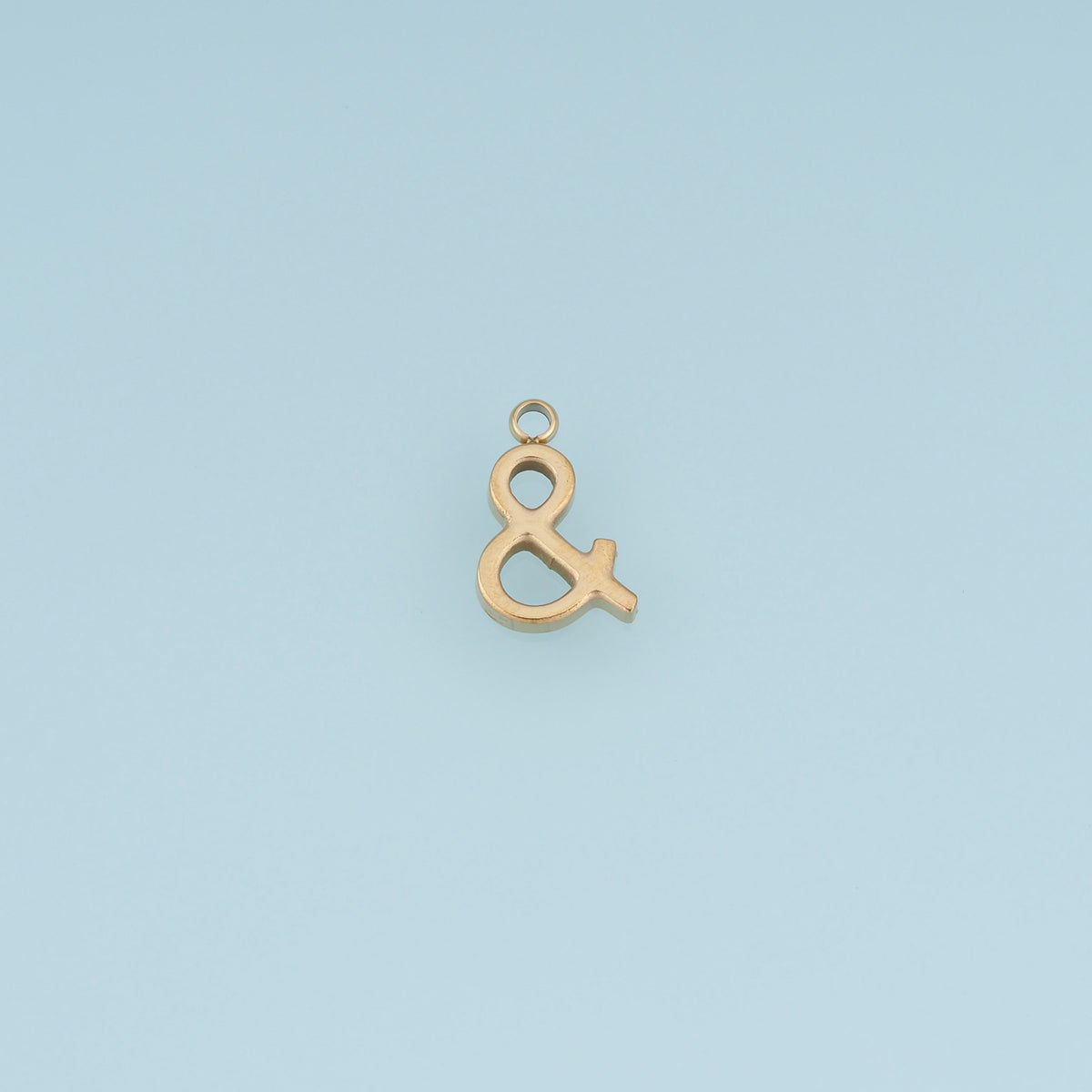 Ampersand Symbol Pendant,14K Gold Silver Minimalist Letter Charm DIY Charm for Necklace Bracelet Making