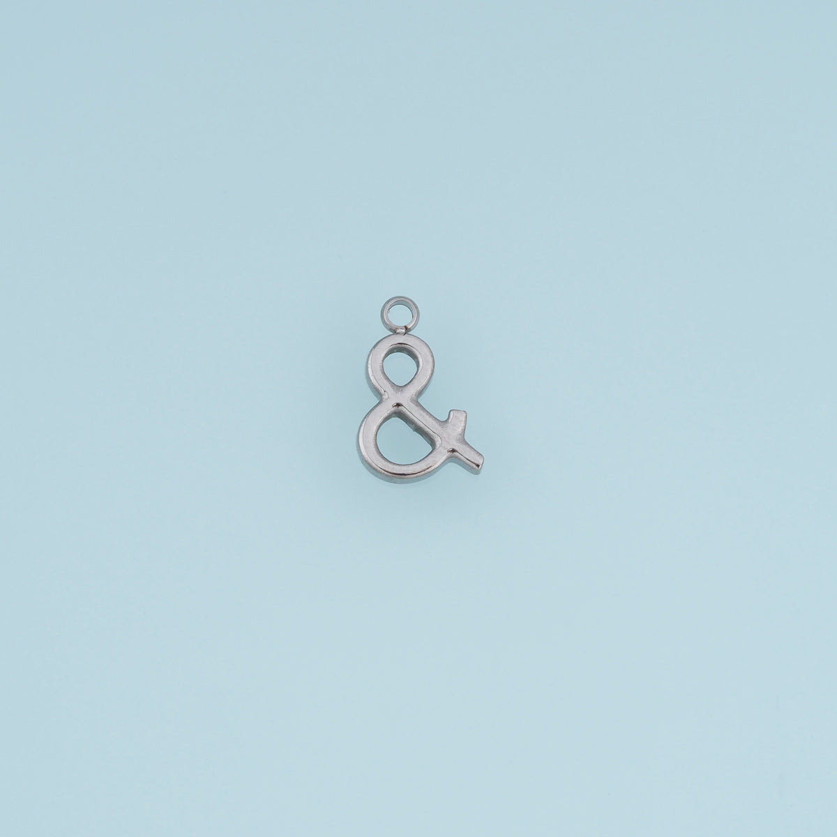 Ampersand Symbol Pendant,14K Gold Silver Minimalist Letter Charm DIY Charm for Necklace Bracelet Making