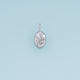 Sculpted Oval Leaf Pendant,14K Gold Silver Curved Leaf Crystal Charm DIY Charm for Necklace Bracelet Making