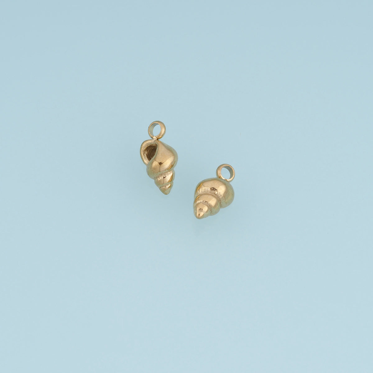 Spiral Seashell Pendant,14K Gold Silver 3D Conch Shell Charm DIY Charm for Necklace Bracelet Making