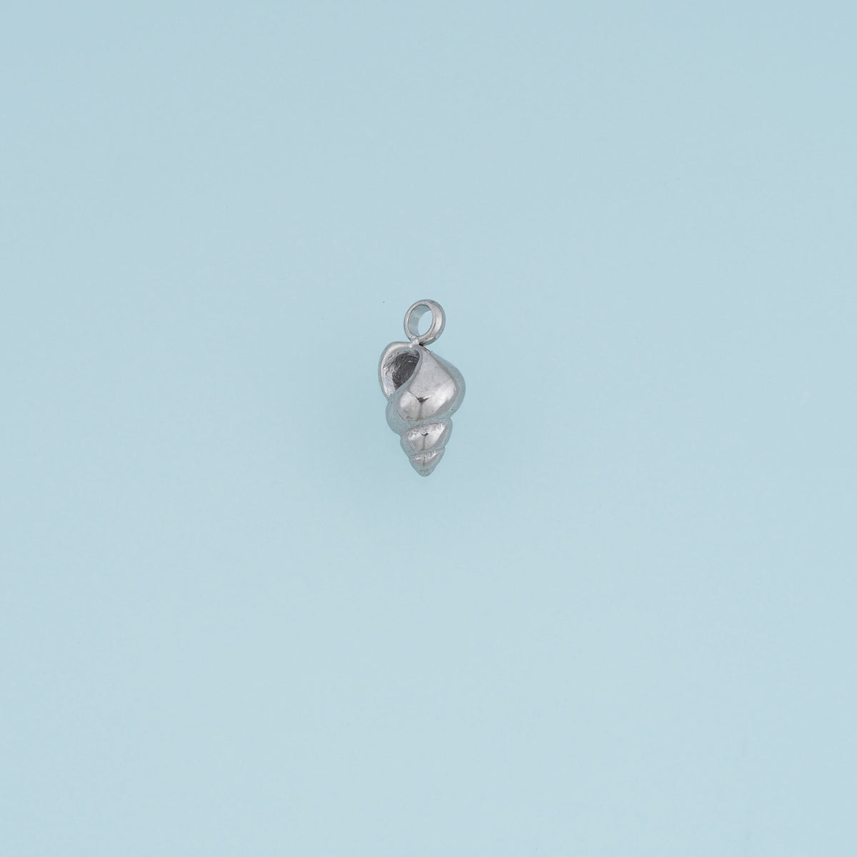Spiral Seashell Pendant,14K Gold Silver 3D Conch Shell Charm DIY Charm for Necklace Bracelet Making