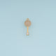Crystal Key Pendant,14K Gold Silver Sparkling Round Rhinestone Key Charm DIY Charm for Necklace Bracelet Making