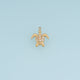 Sea Turtle Crystal Pendant,14K Gold Silver Sparkling Rhinestone Turtle Charm DIY Charm for Necklace Bracelet Making