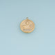 Celestial Star Heart Coin Pendant,14K Gold Vintage Sunburst Crystal Charm DIY Charm for Necklace Bracelet Making