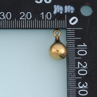 Puffy Teardrop Pendant,14K Gold Silver Polished 3D Drop Charm DIY Charm for Necklace Bracelet Making