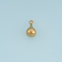 Puffy Teardrop Pendant,14K Gold Silver Polished 3D Drop Charm DIY Charm for Necklace Bracelet Making