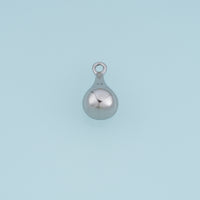 Puffy Teardrop Pendant,14K Gold Silver Polished 3D Drop Charm DIY Charm for Necklace Bracelet Making