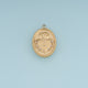 Sacred Heart Medallion Pendant,14K Gold Silver Vintage Pearl Flame Heart Charm DIY Charm for Necklace Bracelet Making