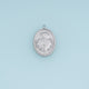 Sacred Heart Medallion Pendant,14K Gold Silver Vintage Pearl Flame Heart Charm DIY Charm for Necklace Bracelet Making