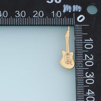 Electric Guitar Pendant,14K Gold Silver Musical Instrument Charm DIY Charm for Necklace Bracelet Making