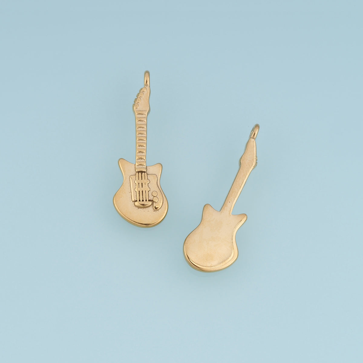 Electric Guitar Pendant,14K Gold Silver Musical Instrument Charm DIY Charm for Necklace Bracelet Making