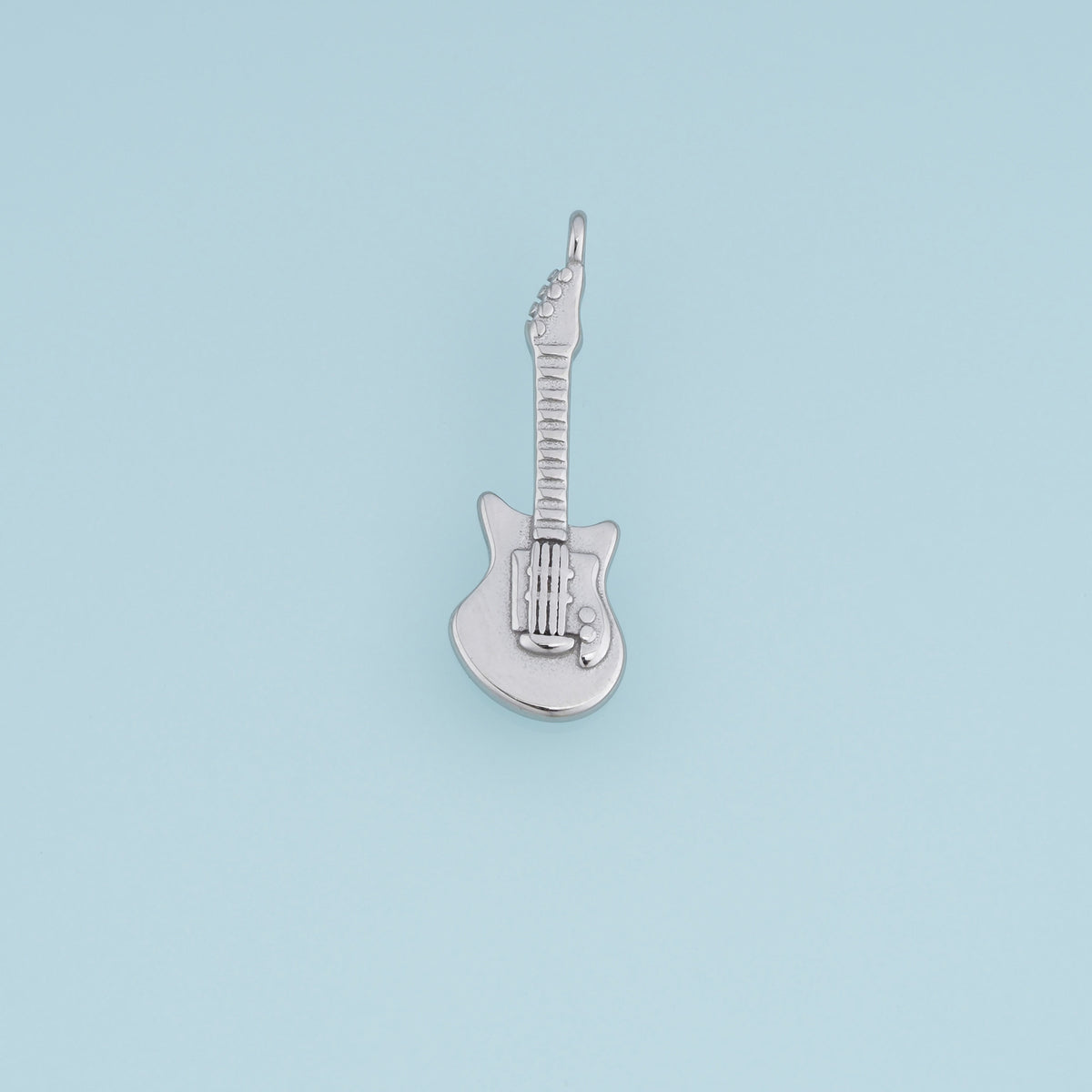 Electric Guitar Pendant,14K Gold Silver Musical Instrument Charm DIY Charm for Necklace Bracelet Making