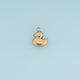 3D Duck Pendant,14K Gold Silver Cute Rubber Duck Charm DIY Charm for Necklace Bracelet Making