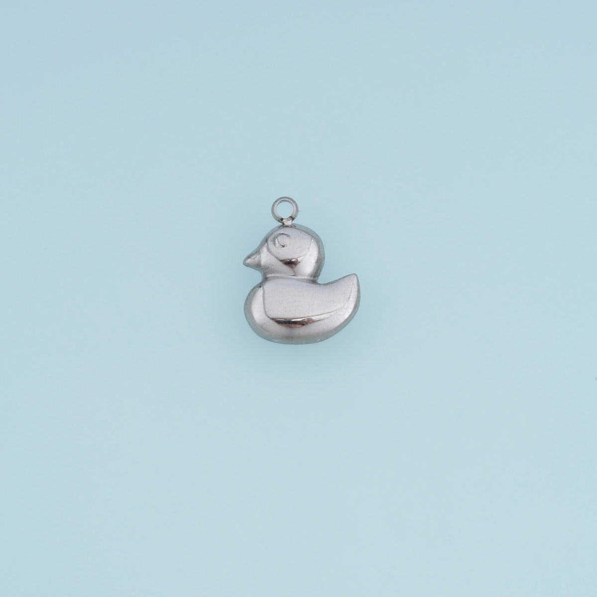 3D Duck Pendant,14K Gold Silver Cute Rubber Duck Charm DIY Charm for Necklace Bracelet Making