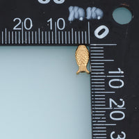 Fish Shaped Beads,14K Gold Silver Textured Fish Beads DIY Jewelry Beads for Necklace Bracelet Making