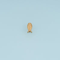 Fish Shaped Beads,14K Gold Silver Textured Fish Beads DIY Jewelry Beads for Necklace Bracelet Making