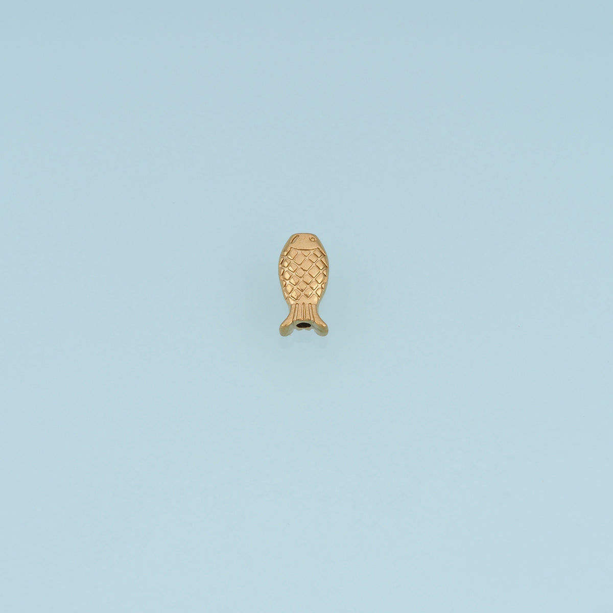 Fish Shaped Beads,14K Gold Silver Textured Fish Beads DIY Jewelry Beads for Necklace Bracelet Making