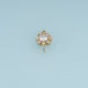 Crystal Flower Connector,14K Gold Silver Sparkling Round Floral Charm DIY Connector for Necklace Bracelet Making