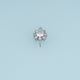 Crystal Flower Connector,14K Gold Silver Sparkling Round Floral Charm DIY Connector for Necklace Bracelet Making