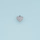 Sparkling Crystal Heart Pendant,14K Gold Silver Rhinestone Heart Charm DIY Charm for Necklace Bracelet Making