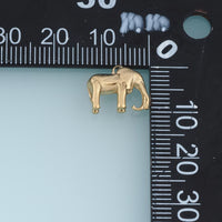 3D Elephant Pendant,14K Gold Silver Animal Elephant Charm DIY Charm for Necklace Bracelet Making