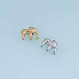 3D Elephant Pendant,14K Gold Silver Animal Elephant Charm DIY Charm for Necklace Bracelet Making