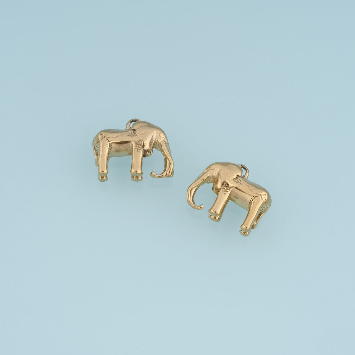3D Elephant Pendant,14K Gold Silver Animal Elephant Charm DIY Charm for Necklace Bracelet Making