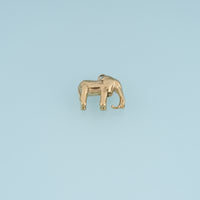 3D Elephant Pendant,14K Gold Silver Animal Elephant Charm DIY Charm for Necklace Bracelet Making