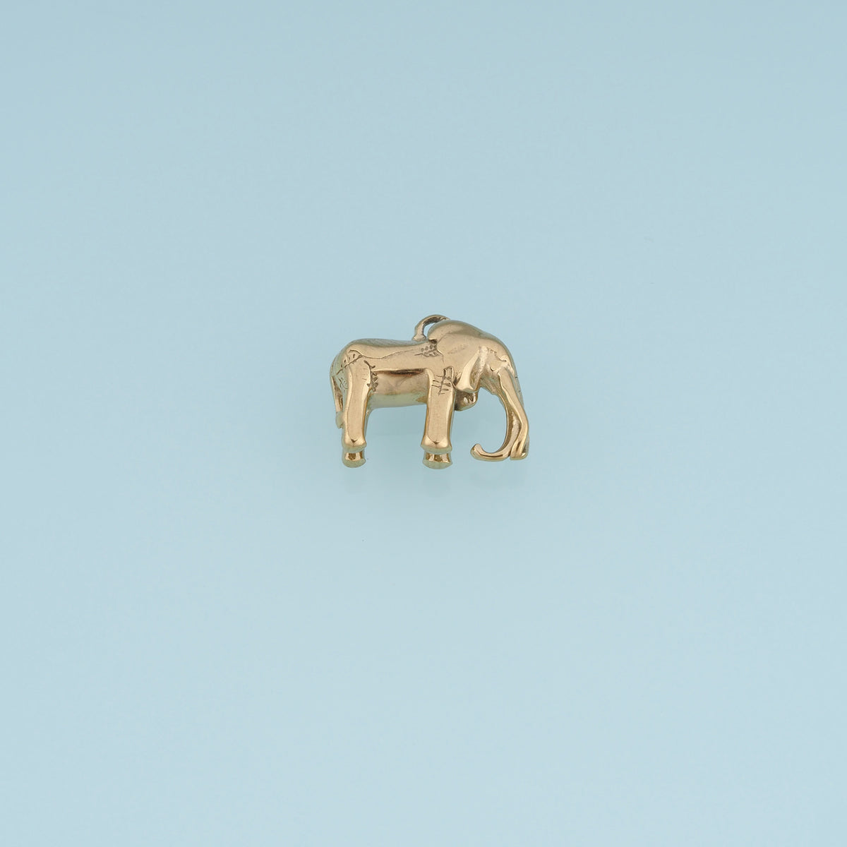3D Elephant Pendant,14K Gold Silver Animal Elephant Charm DIY Charm for Necklace Bracelet Making