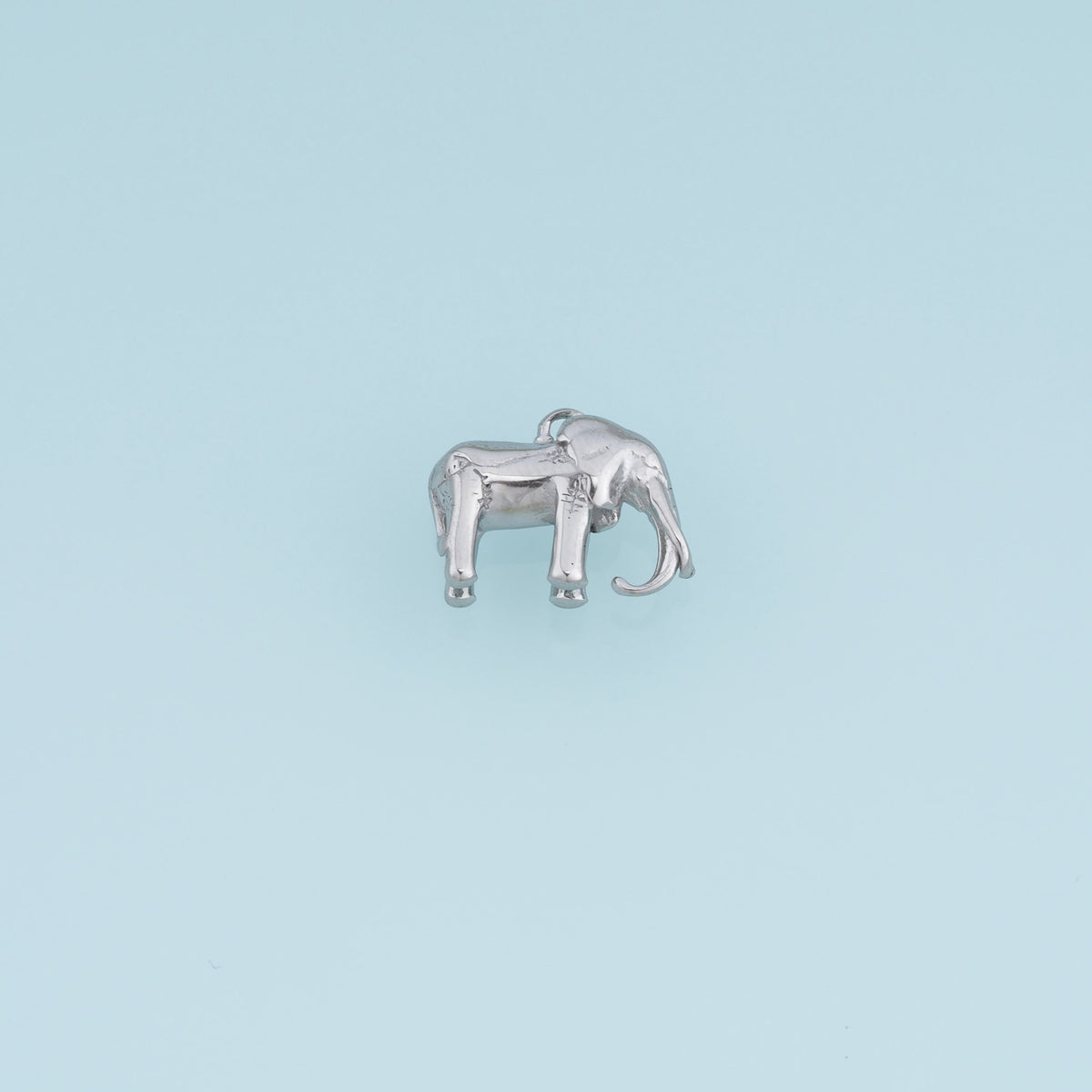 3D Elephant Pendant,14K Gold Silver Animal Elephant Charm DIY Charm for Necklace Bracelet Making