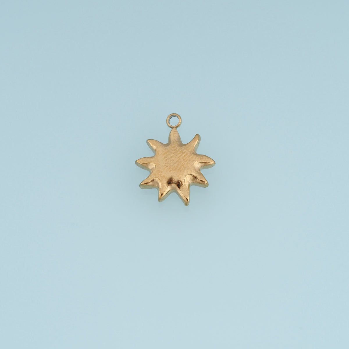 Irregular Sunburst Pendant,14K Gold Silver Puffy Celestial Sun Charm DIY Charm for Necklace Bracelet Making