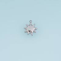 Irregular Sunburst Pendant,14K Gold Silver Puffy Celestial Sun Charm DIY Charm for Necklace Bracelet Making