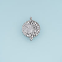 Celestial Sun Face Pendant,14K Gold Silver Vintage Crystal Sunburst Charm DIY Charm for Necklace Bracelet Making