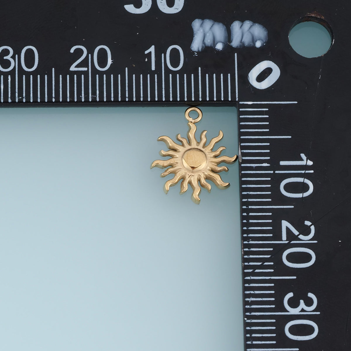 Wavy Sunburst Pendant,14K Gold Silver 3D Radiant Sun Charm DIY Charm for Necklace Bracelet Making