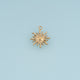 Wavy Sunburst Pendant,14K Gold Silver 3D Radiant Sun Charm DIY Charm for Necklace Bracelet Making