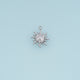 Wavy Sunburst Pendant,14K Gold Silver 3D Radiant Sun Charm DIY Charm for Necklace Bracelet Making