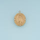 Virgin Mary Medallion Pendant,14K Gold Silver Vintage Religious Oval Charm DIY Charm for Necklace Bracelet Making